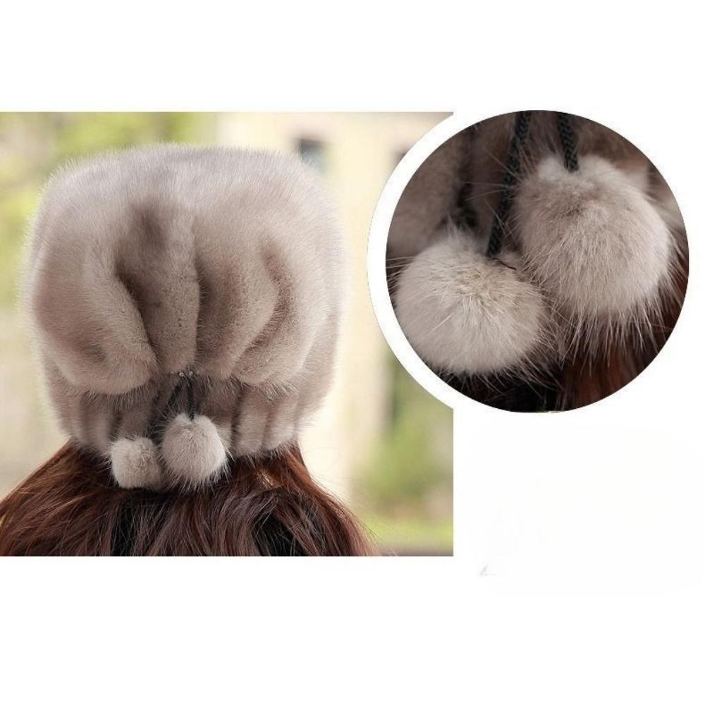 Imitation Mink Ear Protection New Autumn and Winter Warm Mink Hair Hat Women's Whole Mink Women's Top Hat Fur Hat