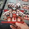 Vánoční dekorace rohu dveří Rustikální dřevěný Santa Claus Elk Gnome Skřítek Levý Pravý Rámeček Cedule Hrana předních dveří Postýlka Sváteční ozdoba