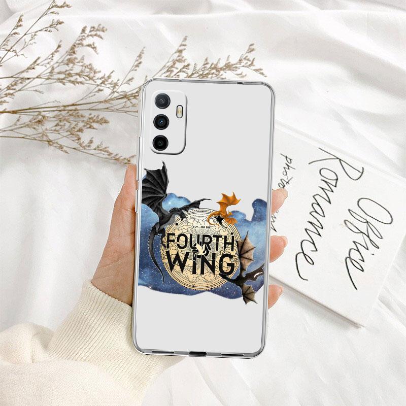 IK30 Fourth Wing Dragons Transparent Phone Case for Samsung Galaxy A04 A04S A14 A23 A34 A54 M23 M33 M52 M53