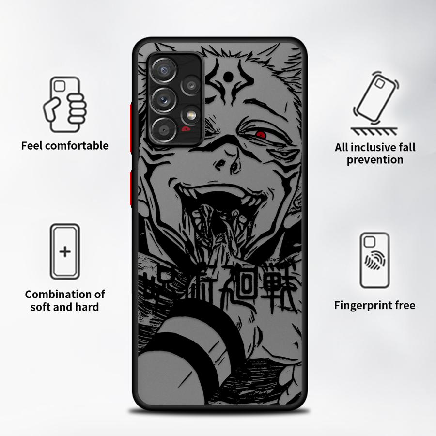 Japanese Cool Anime Case for Samsung Galaxy A17 A52 A34 A36 A54 A56 A55 A16 A15 A53 A14 A23 A52S A72 A73 A33 A35 Phone Cover