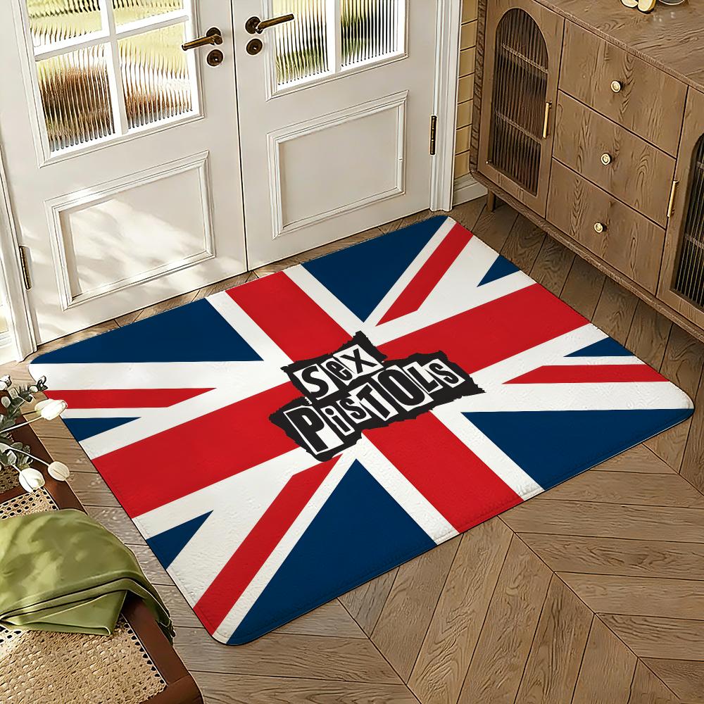 Rock Music Floor Mat Soft Thickened Absorbent Non-Slip Bedroom Living Room Door Mat Home Decor Flannel Rugs