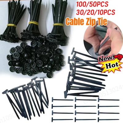100/50/30/20/10PCS Self-locking Nylon Universal Cable Tie Buckle Plastic Fixed Strap Iron Cable  Car Instrument Zip Ties