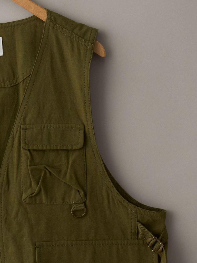 Cohen Baumwoll-Twill Angelweste, 76606450203, 6700 Oliv (67), Freie Größe