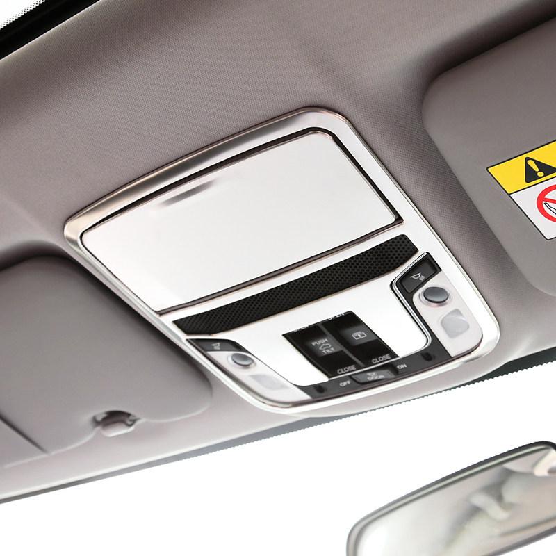 For Honda CR-V CRV 2017 2018    2022 Stainless Steel Car Front Reading Light Frame Roof Lamp Trim Cover Accessories