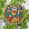 Vintage Amstel Bier Tin Sign 8x8 Retro Aluminum Wall Art for Home Bar Pub Decor