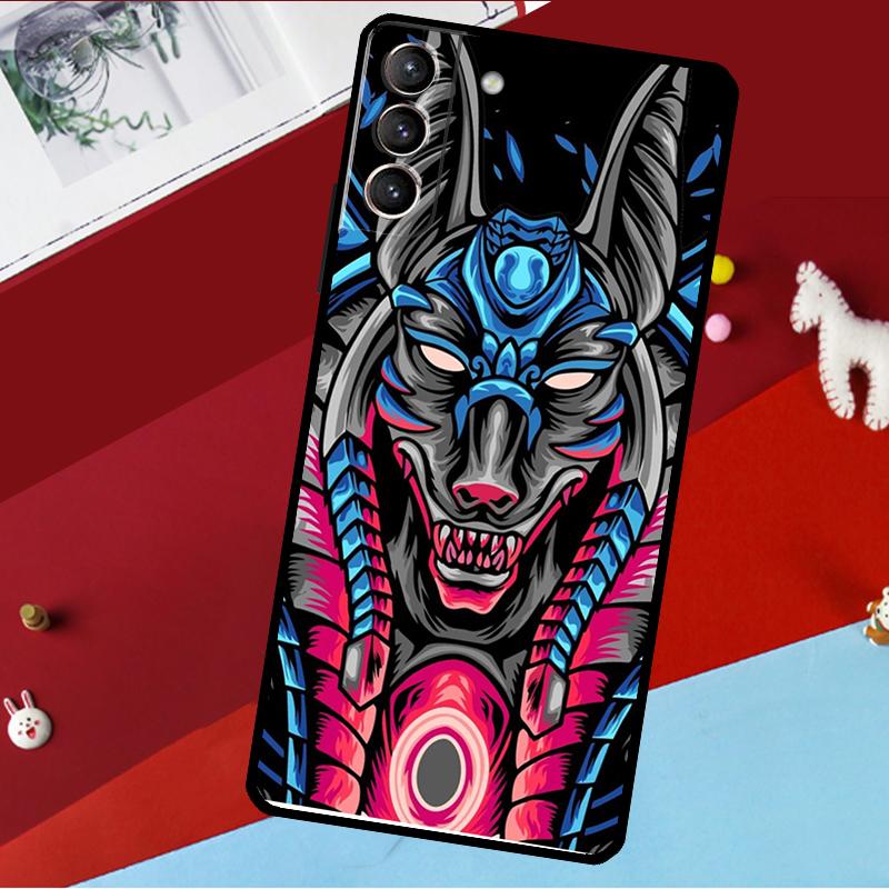 Egipto Nefertiti Anubis Ankh Funda Para Samsung Galaxy S26 S25 S24 S21 S22 S23 Ultra S10 Plus S20 FE S25 FE Funda de Teléfono