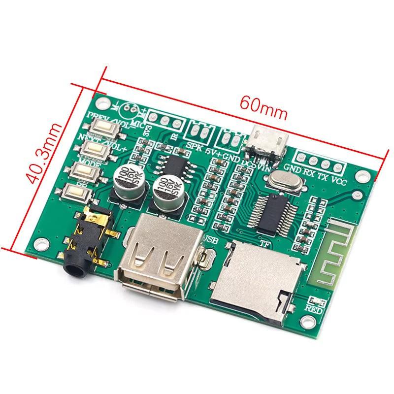 

Bluetooth 5.0 Lossless Audio Speaker Amplifier Board Module Tf Card U Disk Mp3 Format Decoder Circuit Board Module Audio Player