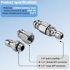 High Pressure Sewer Jetter Nozzle, 5000 PSI Stainless Steel Drain Cleaning Tip with 1/4" Quick Connect for Pressure Washer
