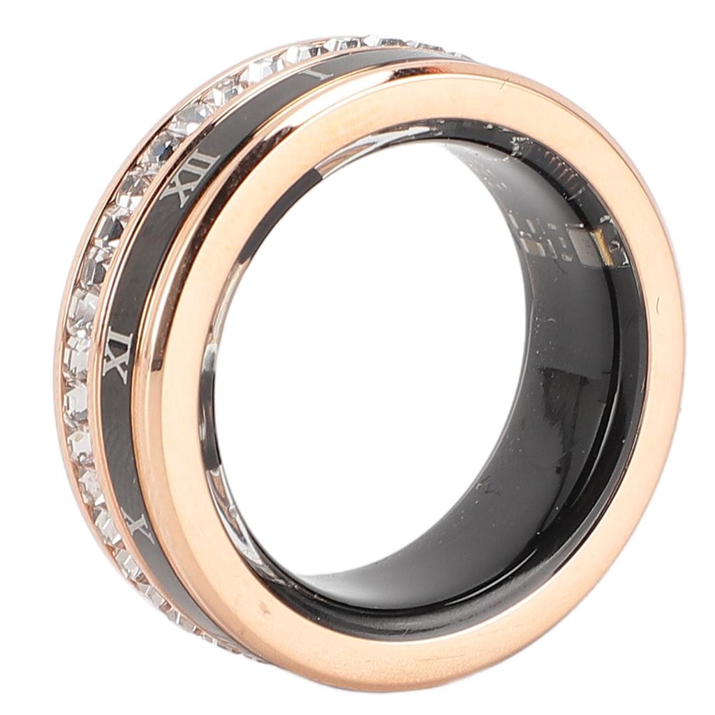 Pierścionek Smart z Cyrkoniami Wodoodporny IP68 Monitorowanie Sportu Liczenie Kroków Pierścionek Smart BT z