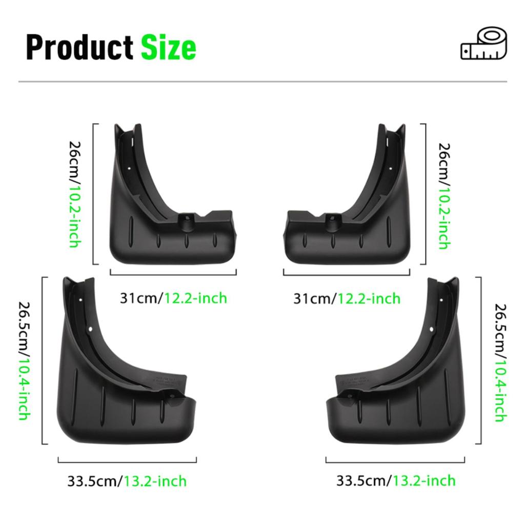 4PCS Car Mud Flaps Splash Guards Mudguards Car Mud Flaps Compatible with Porsche Cayenne PO536 2018 2019 2020