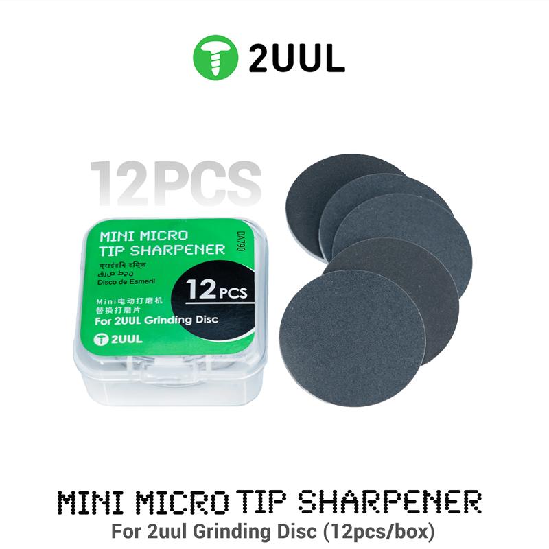 2UUL DA790 Mini Micro Tip Sharpener 12pcs/box Grinding Disc Replacement For Mini Electric Grinder Phone Repair Polishing Tool