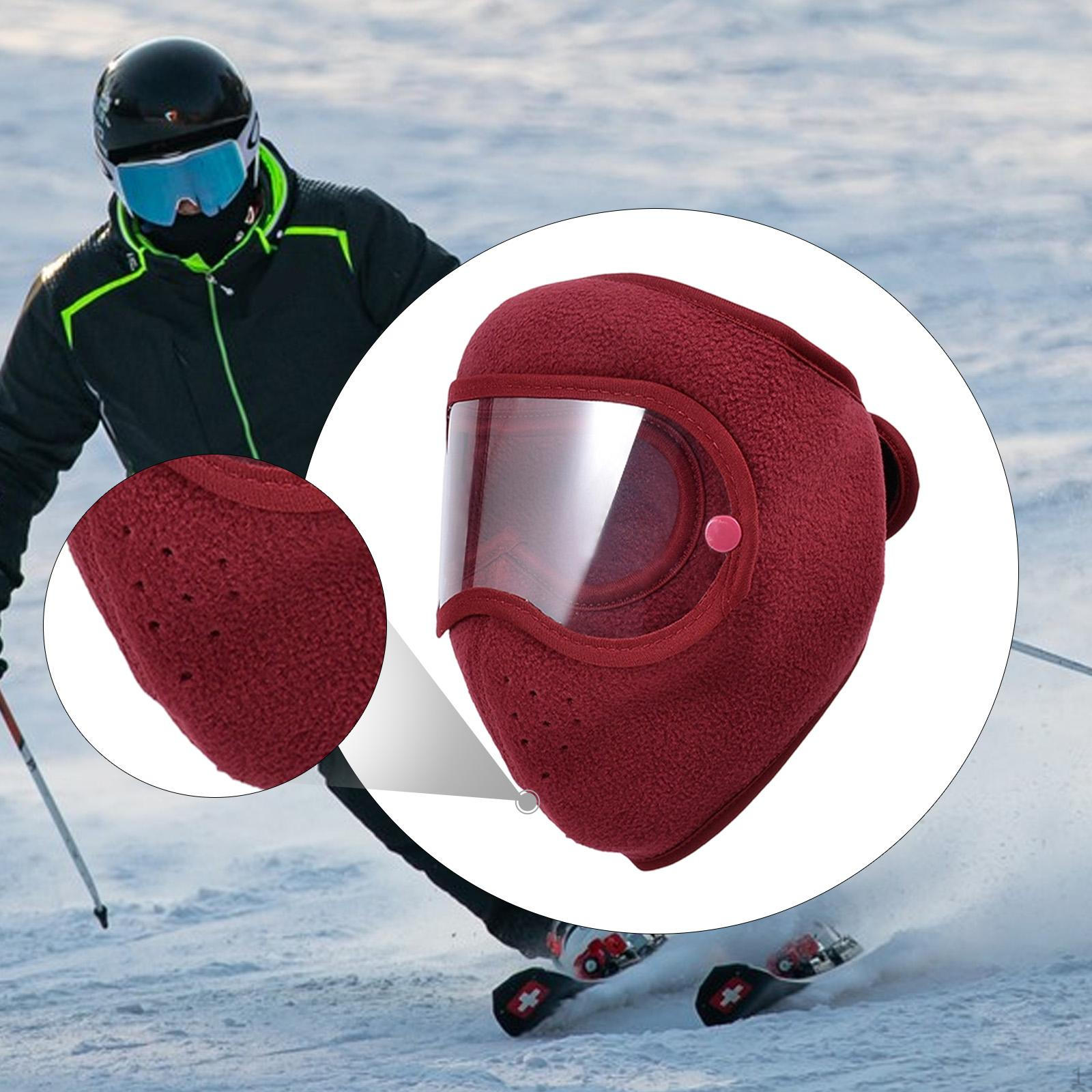 

Лыжный Защитник от Холодного Дыхания, Дышащий, Пыленепроницаемый, Теплая Маска для Лица для Взрослых, Подарок, для Бега, Мотоспорта бордовый