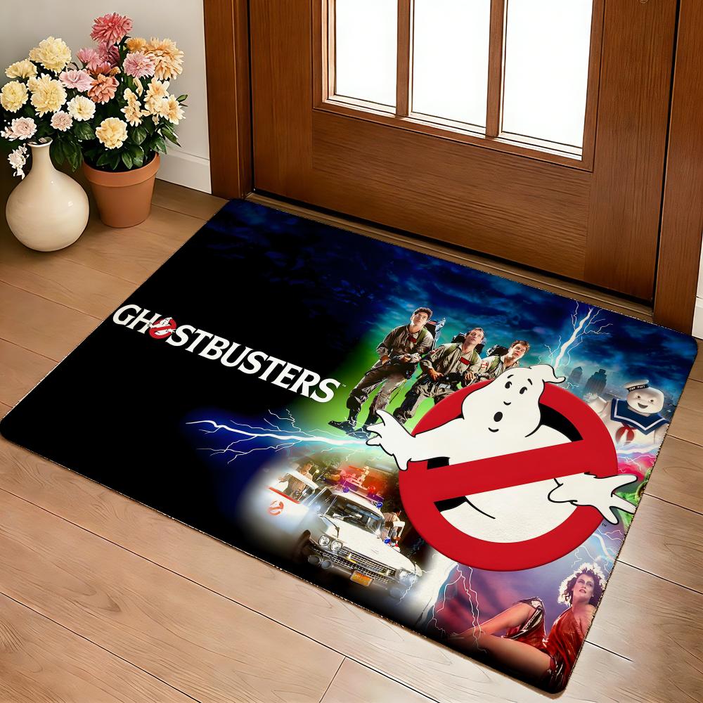American Movie Ghostbusters Floor Mat Cozy Flannel Soft Thick Non-Slip Mat For Living Room Bedroom Kitchen Decor Rugs