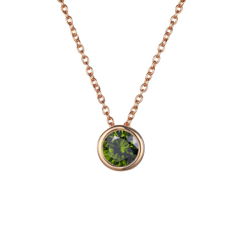 eManco Elegant Titanium Steel Diamond Clavicle Necklace for Women - Versatile, Non-Fading, Stainless Steel Pendant.