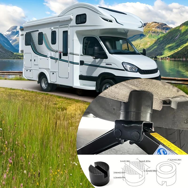 Universal Rubber Jack Pad Support Pinch Weld Slotted Floor Frame Rail Adapter Car Removal Repair Tool Rubber Block Floor Jack