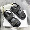 Sandals girl 2025 new summer versatile fairy style flats platform women fashion Roman shoes women ins tide