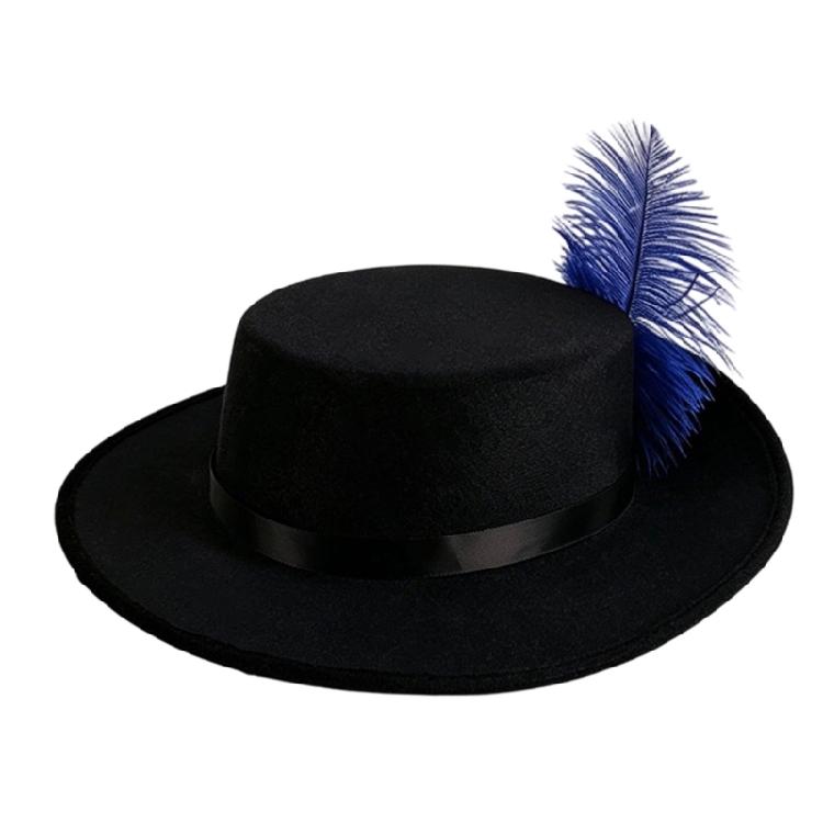 Témázott Look Jelmez Kalap Toll Díszítéssel, Texturált Felületű Kiegészítő Party Viselethez, Fotós Kellékekhez és Színpadi Használatra