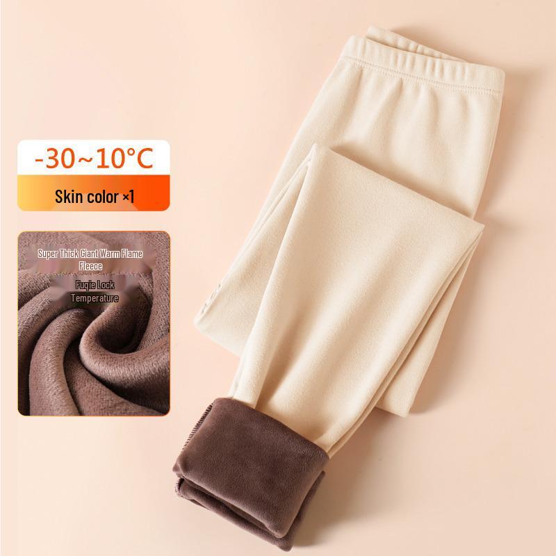 Women s Thermal Underwear Set: Autumn/Winter Flame Velvet, Thick Round Neck Top & Trousers for Middle-aged & Elderly XL [120-135 kg]