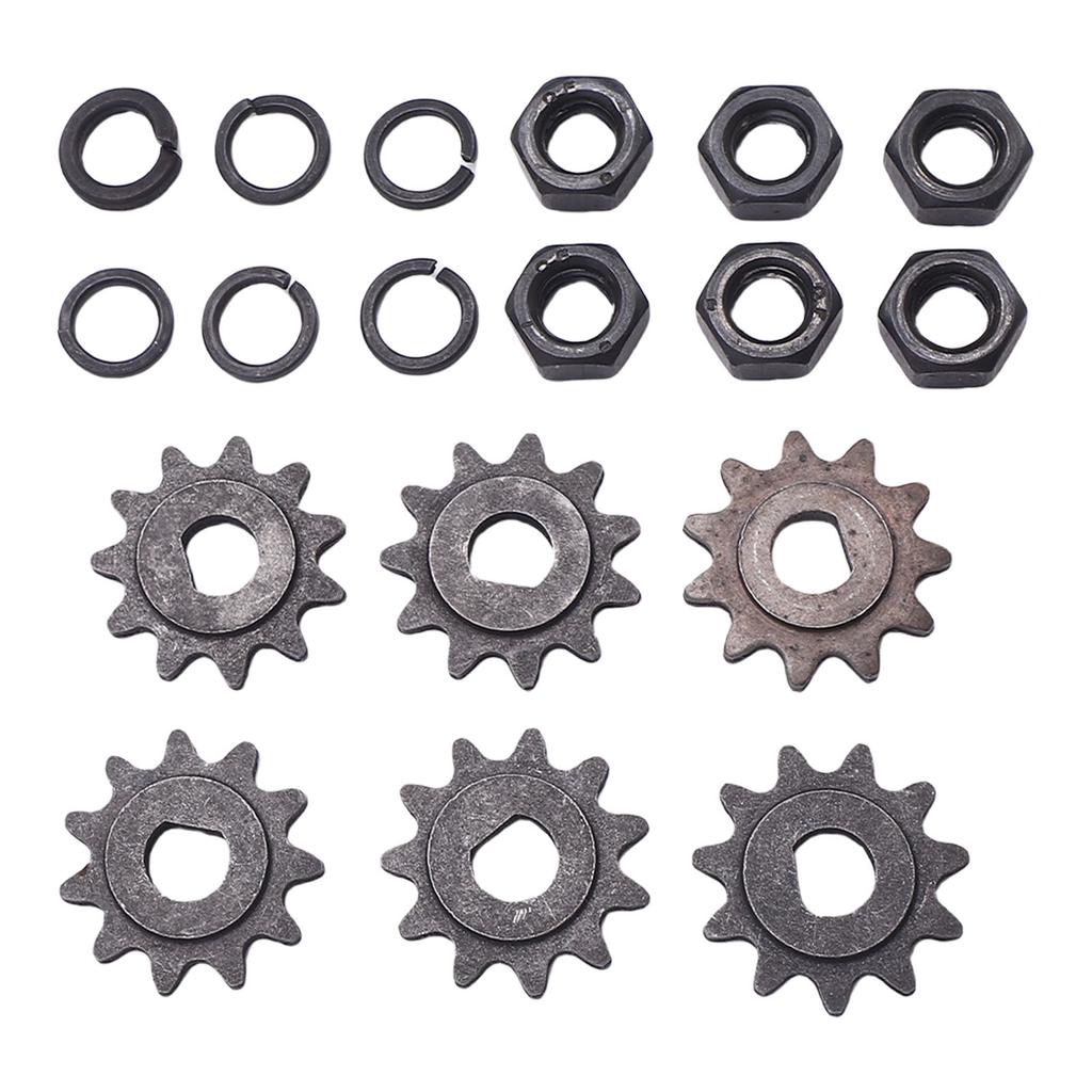 25H Chain Motor Sprocket 10mm Inner Diameter High Strength Metal Motor Sprocket with D Hole Nut and Spring