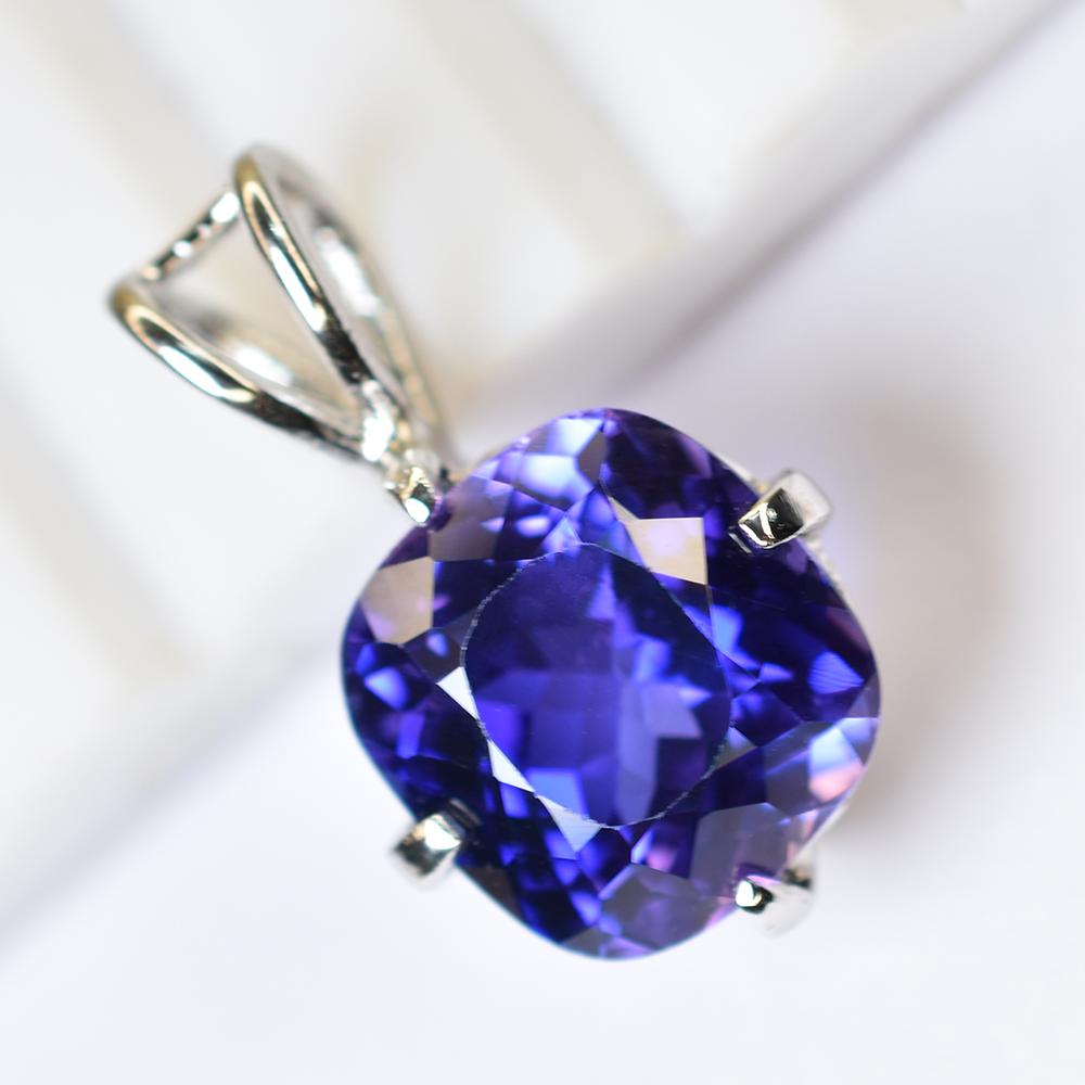 14.75 Ct Ceylon Blue Sapphire 925 Sterling Silver Pendant Natural Certified