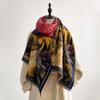 Design Scarves Women Autumn Winter Thicken Scarf Imitation Cashmere Oil Painting Shawl Warm Coldproof Windproof Blanket