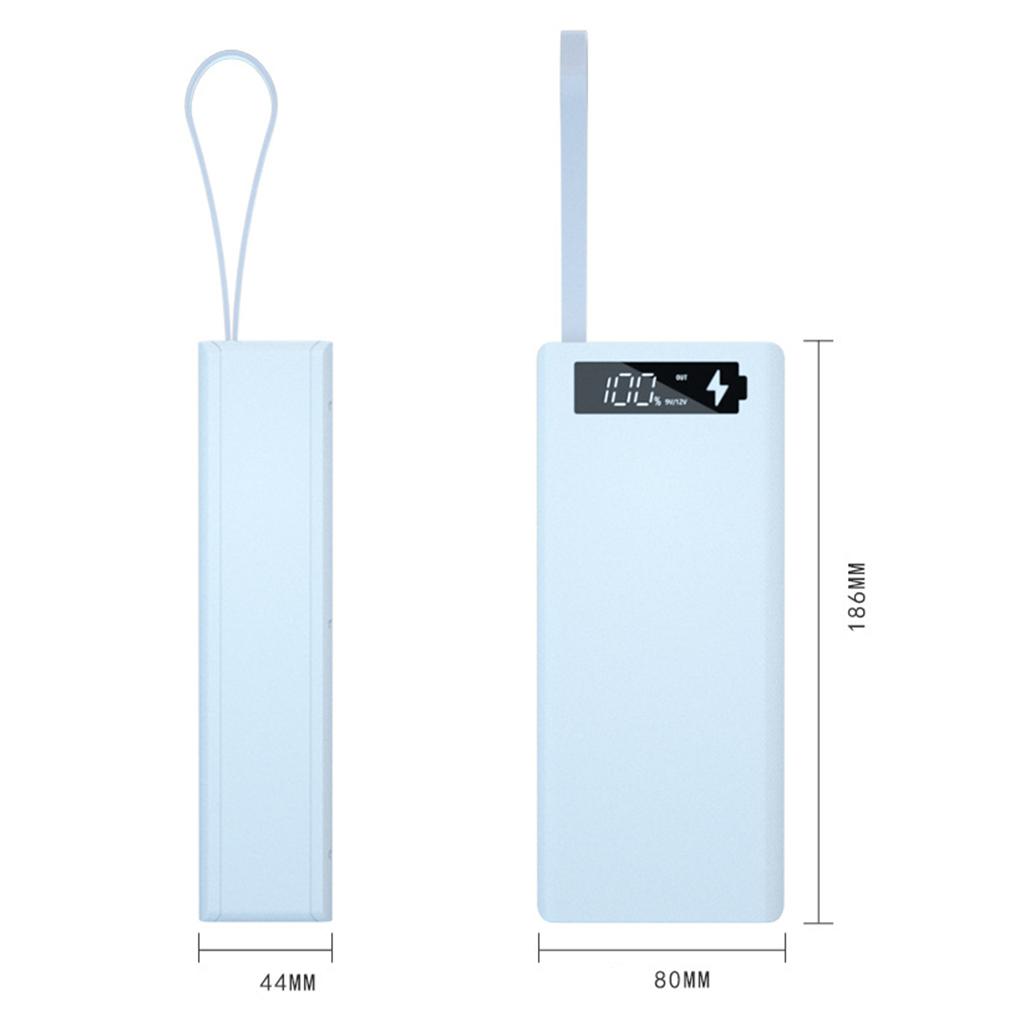 Detachable LCD Display DIY 16x18650 Battery for Case Power Bank for Shell External Box without Battery 5W Wireless Charg