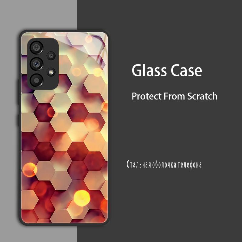 For Samsung Galaxy A52 A52S A53 Case Cover Tempered Glass Case Hard Coque Bumper For Samsung A33 A73 A13 A72 4G 5G Protect Case