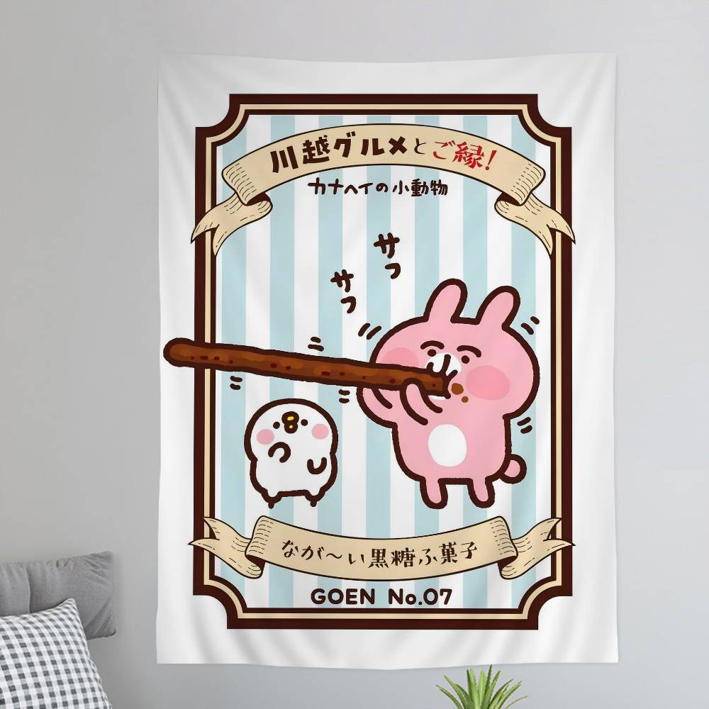 UUsagi piske Cartoon Tapestry Art Science Fiction Room Home Decor Art Home Decor