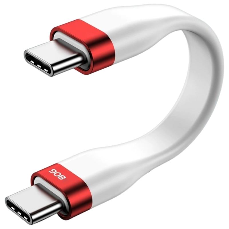 

Fast Speed USB4 Type C Cable 240W Power Delivery 5 Compatible Multiple Device Charging Data Syncs белый