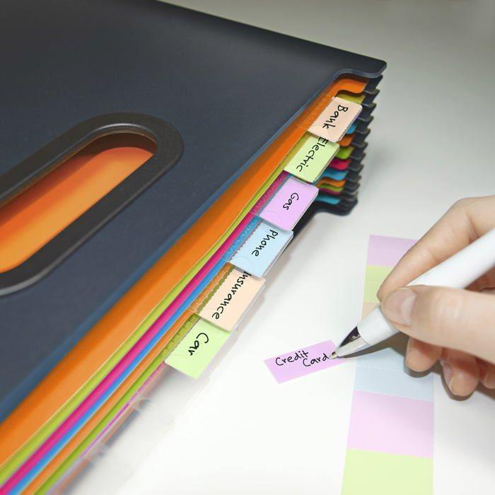 Trieurs à soufflets - rapesco - 1729 - a4 - 13 compartiments - multicolores - noir