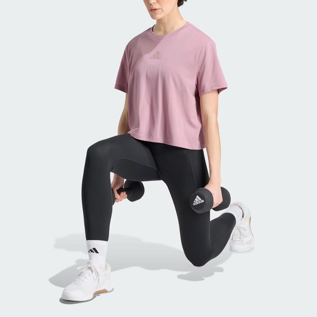 Women's Adidas Climacool T-Shirts Women's Magical Purple Crew Neck Moderate