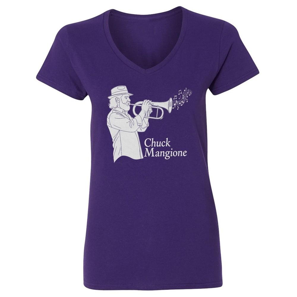 

Mangione Inspired - Music Legend Memorial Tribute Ladies V-Neck Tshirt Unisex T-Shirt L