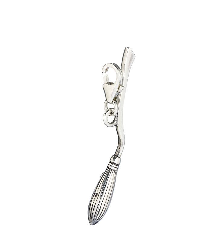 Harry Potter sterling silver Nimbus 2000 broomstick clip on charm