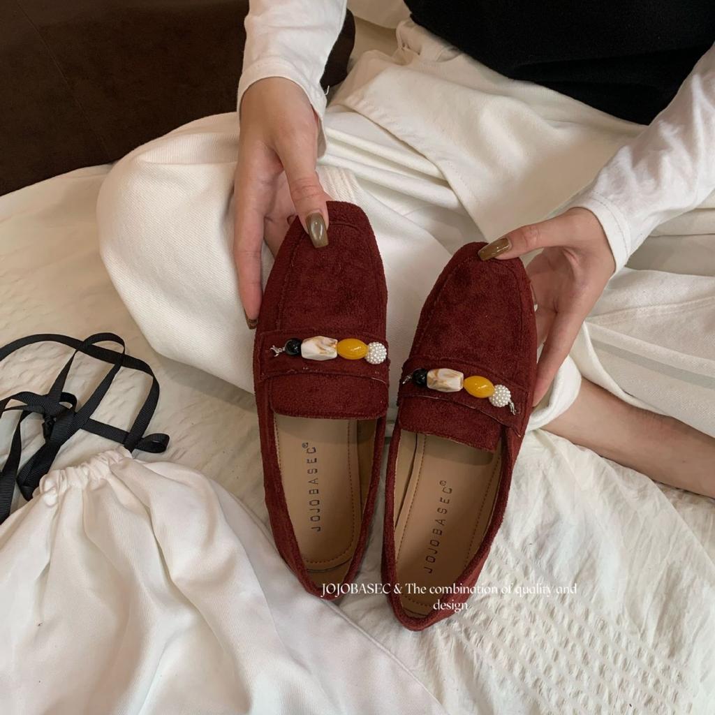 Mori retro brown British style small leather shoes women's shoes 2025 spring and autumn French with skirt loafers single shoes
