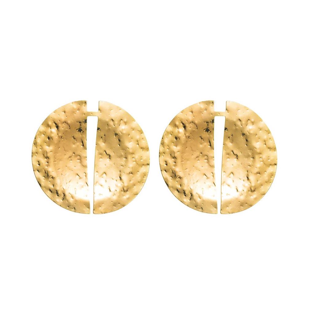 Geometric Irregular Butterfly Metallic Stud Earrings with Retro Hollow Design