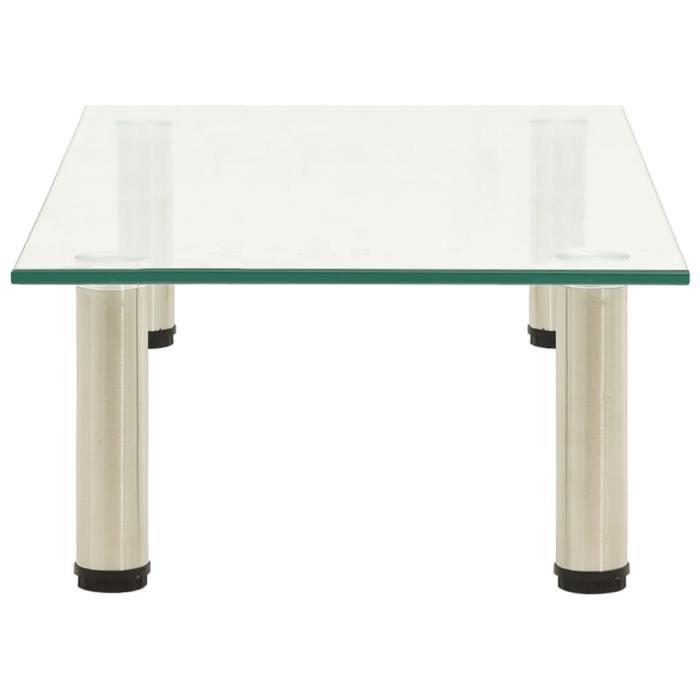 Meuble TV - VIDAXL - 322763 - Verre Trempé - 60x35x17 cm - Design Contemporain