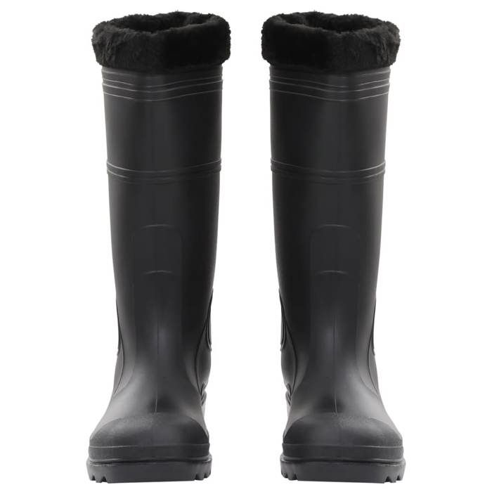 VidaXL Bottes de pluie noir taille 38-46 PVC