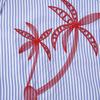 Spring/Summer 2025 Women's Fashion: Versatile Striped Shirt with Hollow Embroidery Design