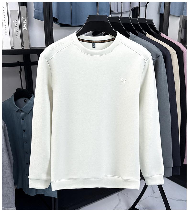 Men's 370g Heavyweight Thickened Round Neck Autumn Hoodie 2025 – Mature Fashionable Casual Layer