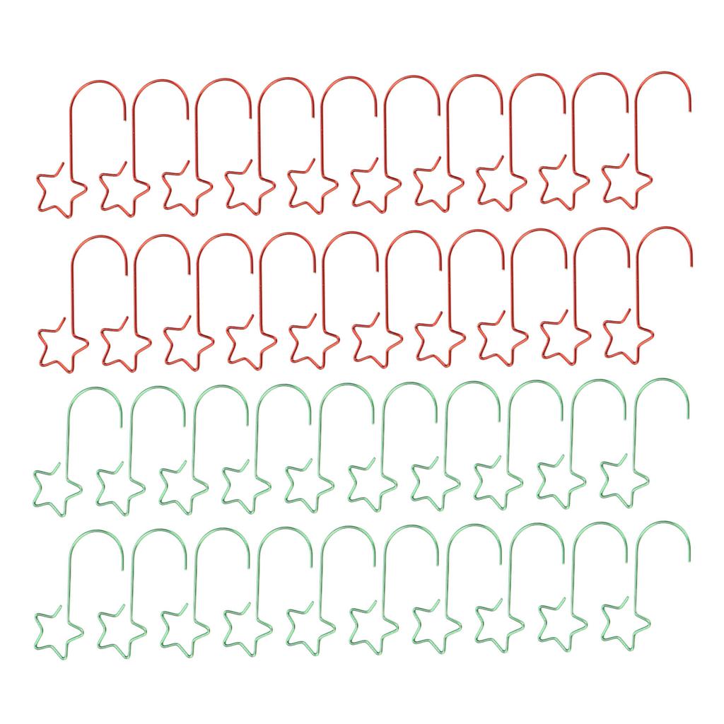 40 Pcs Metal Hook Five Pointed Star Christmas Party Decoration Hook Metal Hook S Hook Flower Hoo
