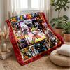Naruto Printed Flannel Blanket Skin Friendly Warm Decorative Throw for Indoor Couch Bed Daily Use