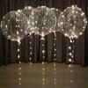 3PCS LED Balloon With Light Transparent Helium Bobo Ballons For Wedding Birthday Christmas Party Decoration LED Light Balloons