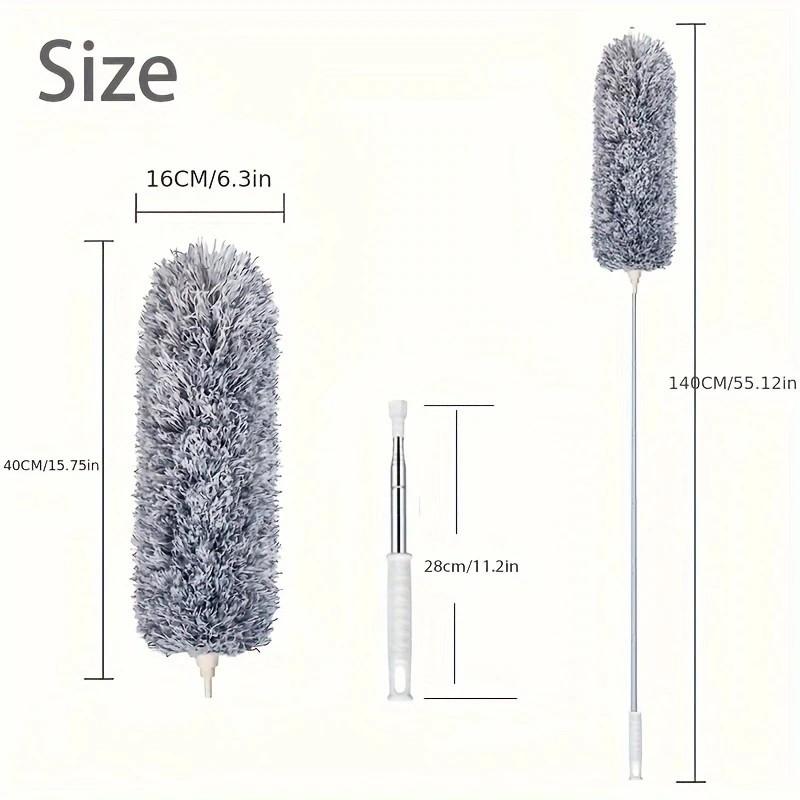 

Retractable Duster Dust Removal Brush Extendable Cleaning Brush Microfiber Ceiling Fan Duster for High Ceiling Furniture Car Cleaning 1.4m