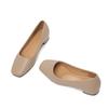 2025 spring new large size 41 square head single shoes thick heel shallow mouth grandma shoes comfortable low heel four seasons women's shoes