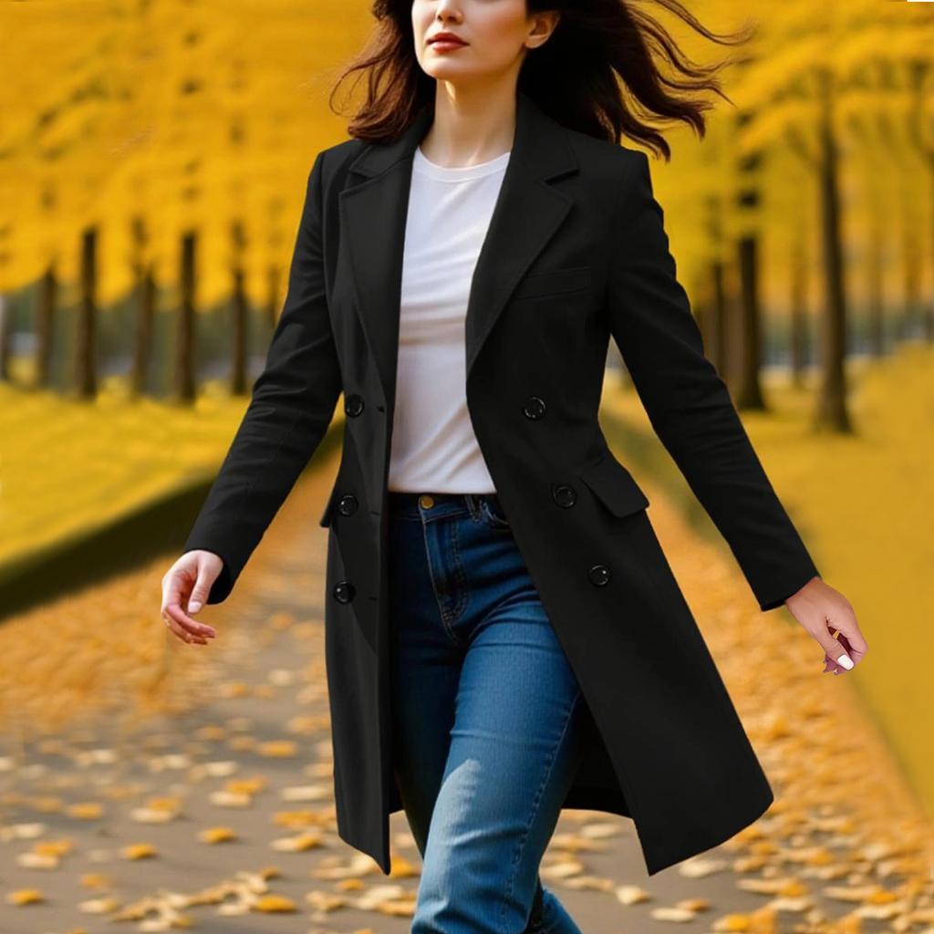 Mäntel für Damen Einreihiger Trenchcoat Mode A-Linie Herbst Winter Jacken