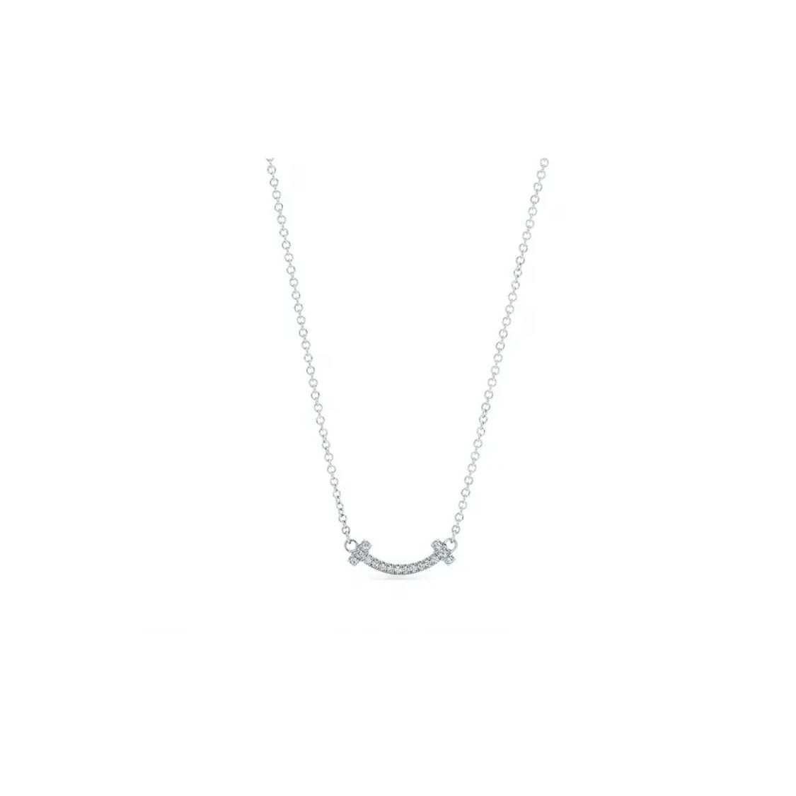 

Tiffany & Co. Серія T Дизайн посмішки Діамантове намисто Жіноче намисто Срібло 62617802 Box
