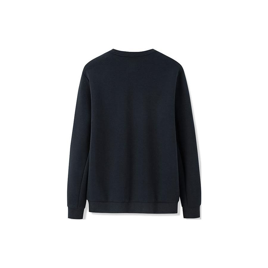 Anta Logo National Flag Print Crew Neck Sweatshirt Men Tops Black 152250708-2