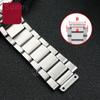 Per Hublot Yubo Classic Fusion Big Bang Cinturino in Acciaio Inossidabile Massiccio Interfaccia Convessa Uomo 27x19mm Cinturino di Sicurezza per Orologio da Esterno