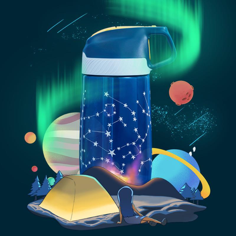 

Wu Tong Summer Night Пластиковый ремень соломенный для мужчин и женщин Дети Только для учеников Пластиковая чашка для воды 401-500ml