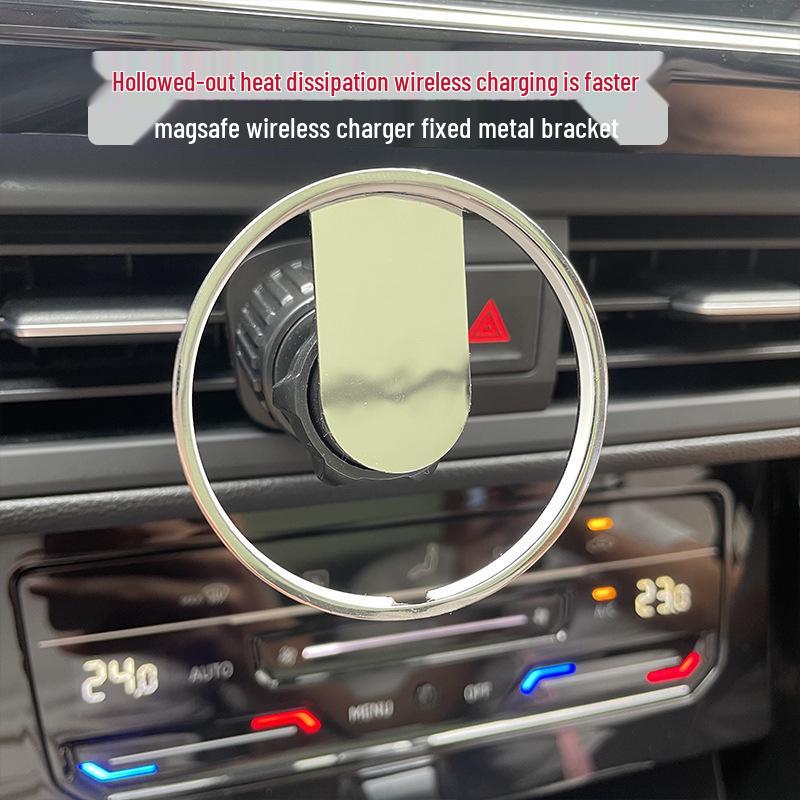 MagSafe 17mm Ball Head Bracket Zinc Alloy for Apple Wireless Charger, Car Mount